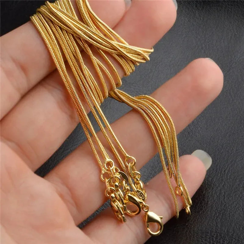 Women's Fashion Snake Bone Necklace Pendant Accessories Collarbone Chain Necklace Jewelry 16-inch-30 Inches