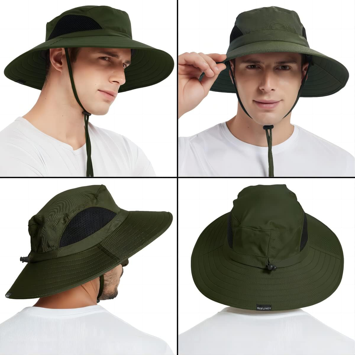 Wide Brim Sun Hat, UPF 50+ UV Protection Waterproof Packable Bucket Hat for Men & Women, Fishing Hiking Beach Garden