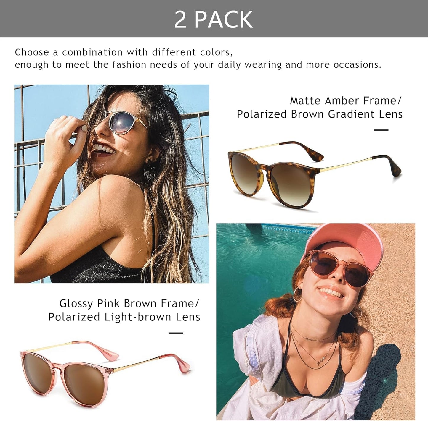 Vintage round Sunglasses for Women Men Classic Retro Designer Style