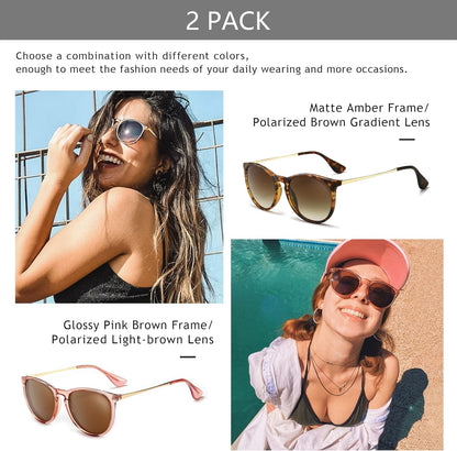 Vintage round Sunglasses for Women Men Classic Retro Designer Style