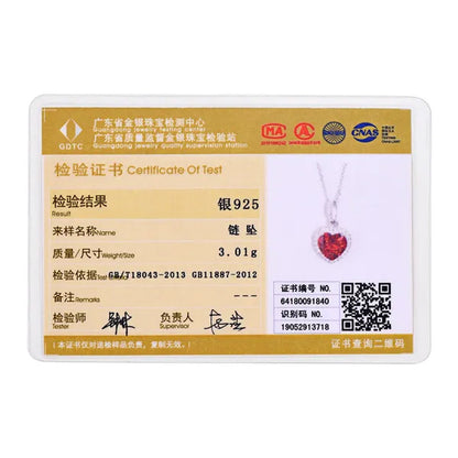 Women's Birthstone Necklace Ruby/Sapphire/ Amethyst Jewelry 925 Sterling Silver Chain Love Heart Pendant Crystal  12 Month Birth Stones Pendant for Women Girls, 誕生石,pierre de naissance,Valentines gift