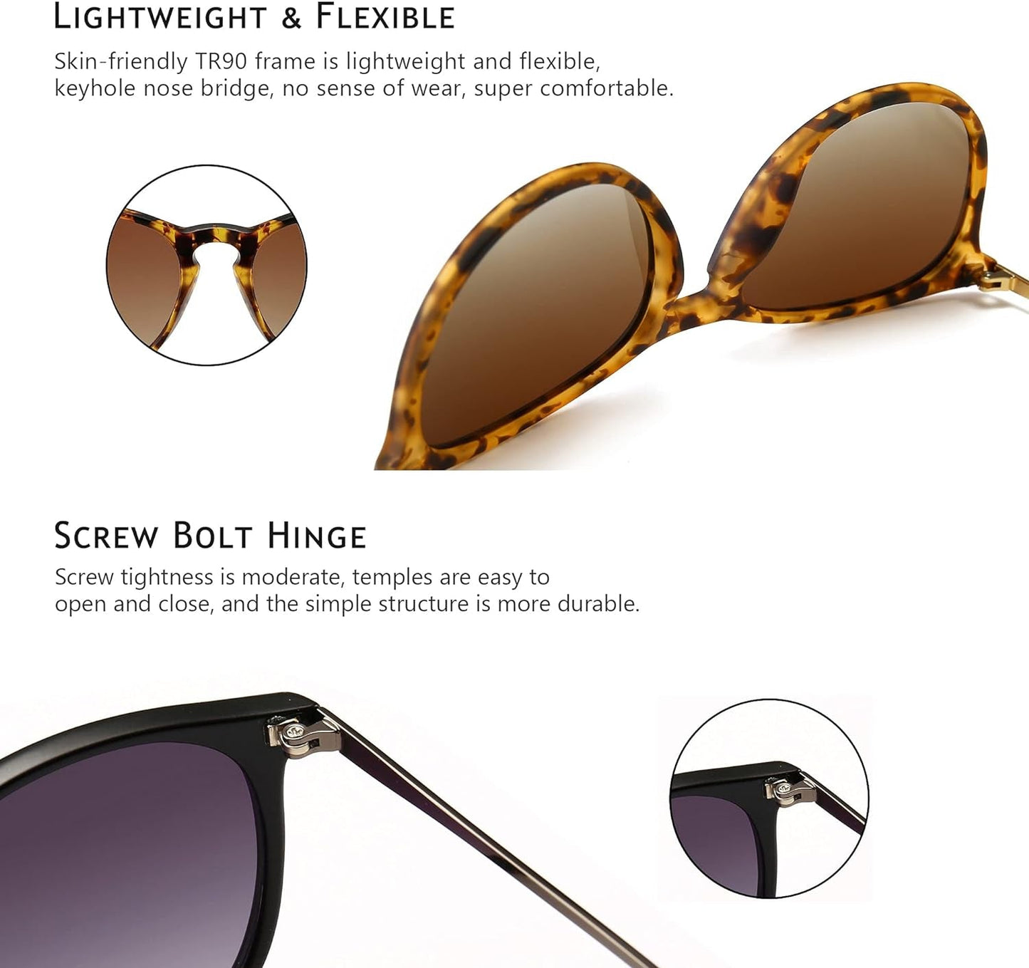 Vintage round Sunglasses for Women Men Classic Retro Designer Style