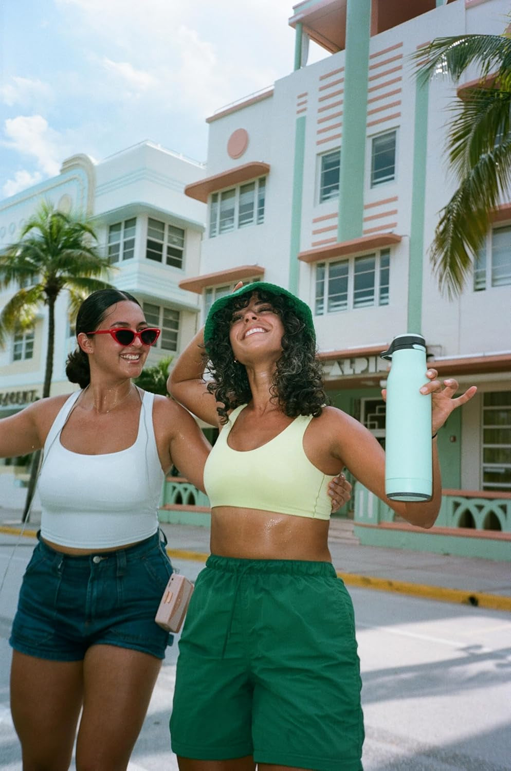 Ace Vacuum Insulated Stainless Steel Water Bottle with Chug Spout, Leak-Proof Locking Lid and Removable Base for School, Backpack, Sports, Gym, Travel