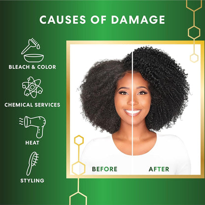 Amino Bonding Complex Hair Oil, Healing Treatment with Coconut Oil & Vitamin E, Heat Protectant, anti Frizz, Adds Shine, Strengthens & Protects Hair Growth, All Hair Types, 4 Fl Oz