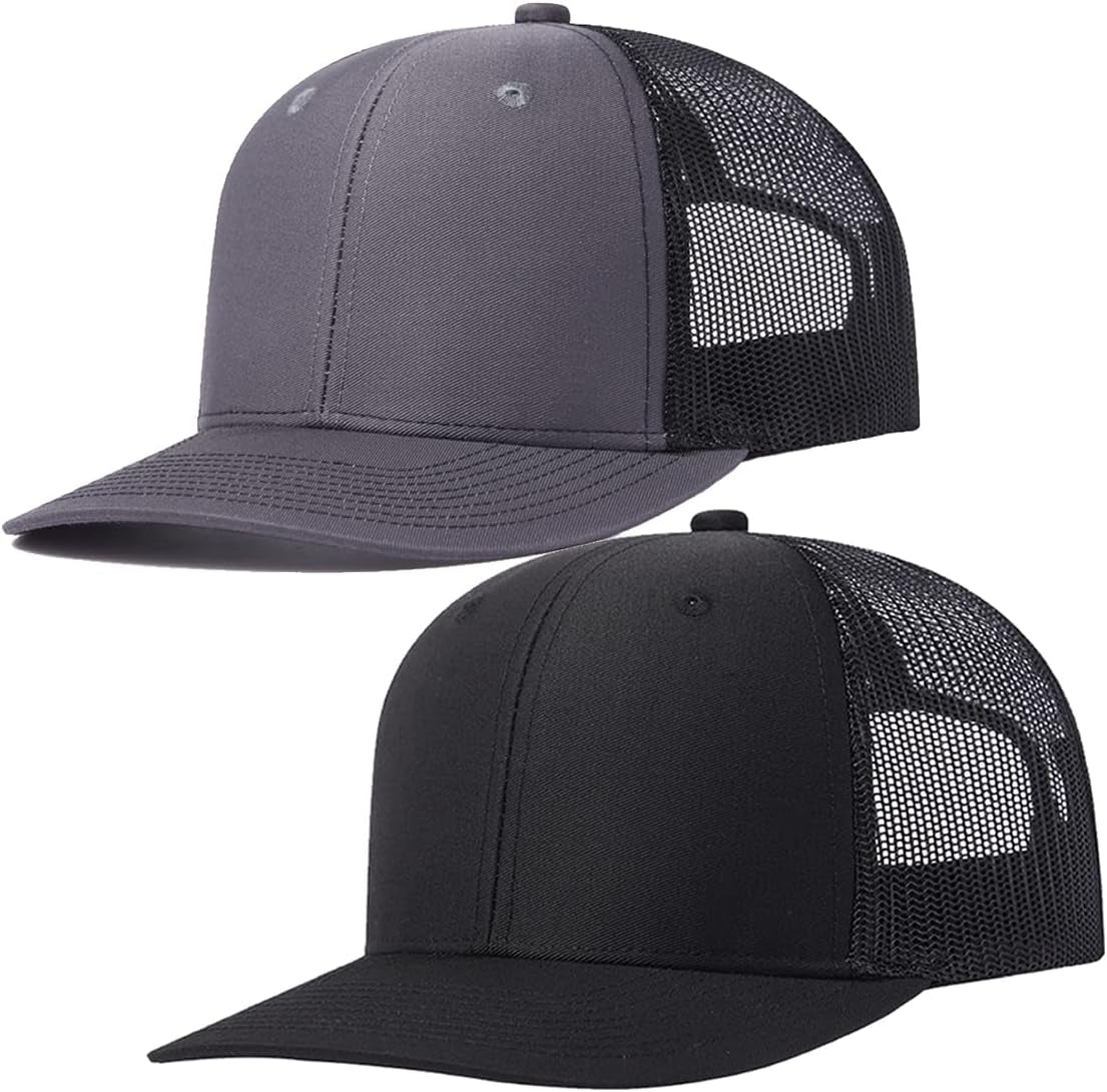 Trucker Hat - Mesh Snap Back - Unisex Adjustable Baseball Cap - Outdoor Hats for Men Women