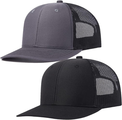 Trucker Hat - Mesh Snap Back - Unisex Adjustable Baseball Cap - Outdoor Hats for Men Women