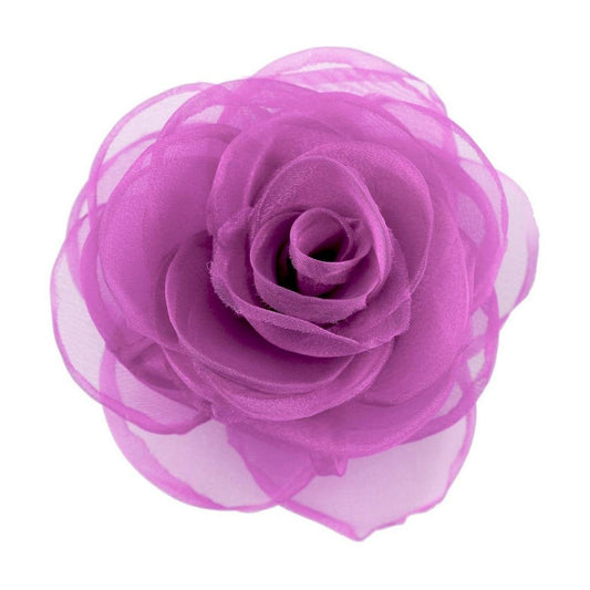 Women'S Lovely Flower Hair Clip, Rose Brooch Pin, Floral Hair Clips for Women, Hat Pins, Light Purple, Hair Accessory
