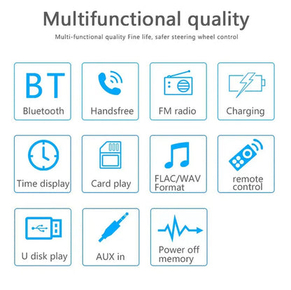 1DIN Touch Car Stereo 12V In-Dash Auto Radio Car MP3 Player Audio Music Stereo with Remote Control Fm/Bluetooth/Usb/Sd/Aux-In Colorful Lights +TF Card (Optional)