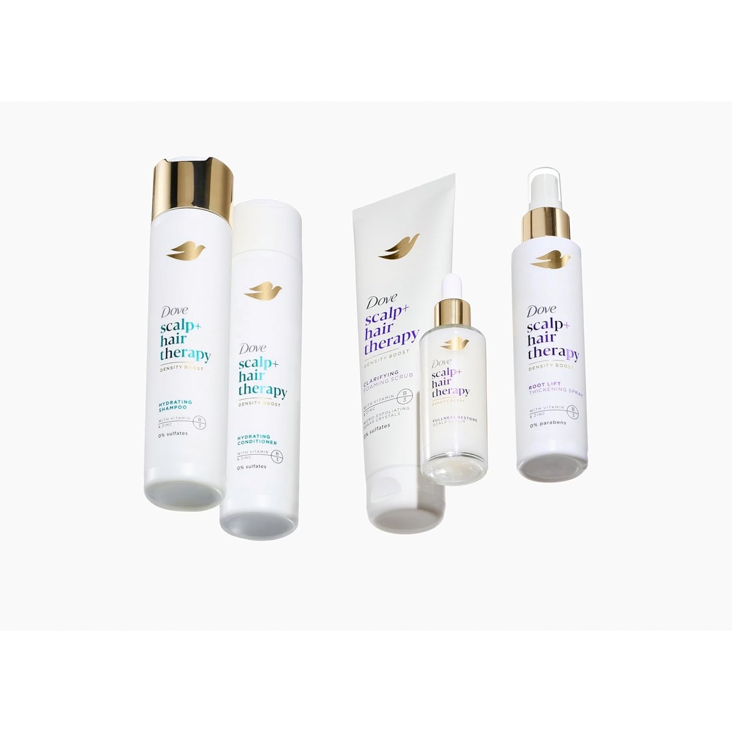 Density Boost Root Lift Thickening Spray for Fuller Hair and Scalp Therapy, with Vitamin B3, Zinc and 0% Sulfates, 5 Oz