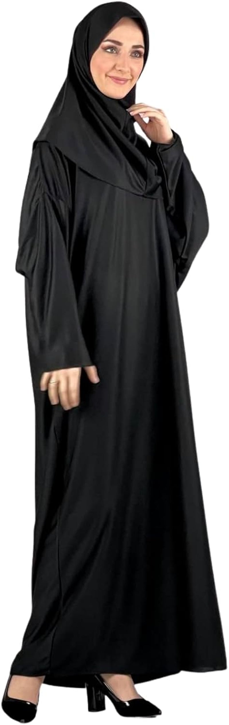 Women Prayer Clothes with Hijab Muslim Outfits Long Robe Abaya Turkish Islamic Dresses Dubai Kaftan with Rosary