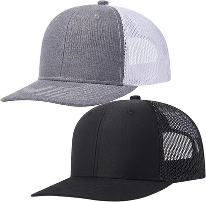 Trucker Hat - Mesh Snap Back - Unisex Adjustable Baseball Cap - Outdoor Hats for Men Women