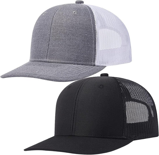 Trucker Hat - Mesh Snap Back - Unisex Adjustable Baseball Cap - Outdoor Hats for Men Women