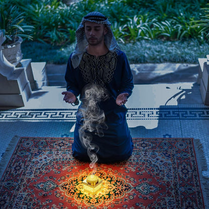 Quran Speaker & Mini Incense Burner Bakhoor,Remote Control with 114 Quran Chapters, Multicolor Changing Bluetooth Speaker, Night Light MP3 Music Player with 18 Reciters and 17 Translations