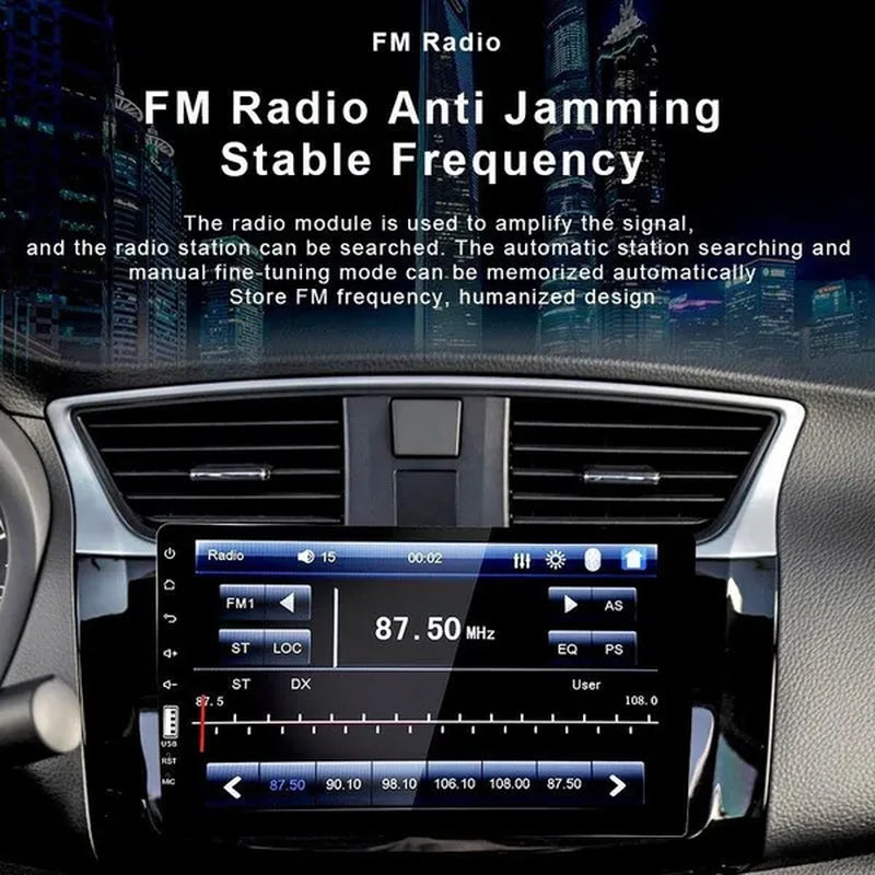 UNITOPSCI Single 1Din 9Inch Car MP5 Player Car Stereo Radio 2.5D HD 1080P Touch Screen Bluetooth Autoradio Support Mirror Link FM AUX Function with External Microphone