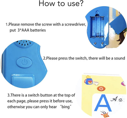 Russian Alphabet Letters Toys for Kids,Electronic Interactive Alphabet Books in Russian,Letters & Words & Music Russian Language Learning Toys for Kids 3 Ages+