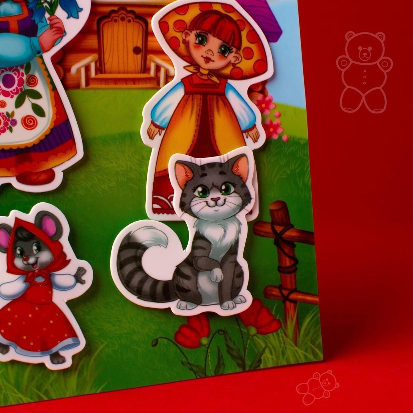Russkie Skazki - Russian Books - Russian Fairy Tales - Russian Game with Reusable Stickers Russian Folk Tales Repka - Сказки На Русском Языке