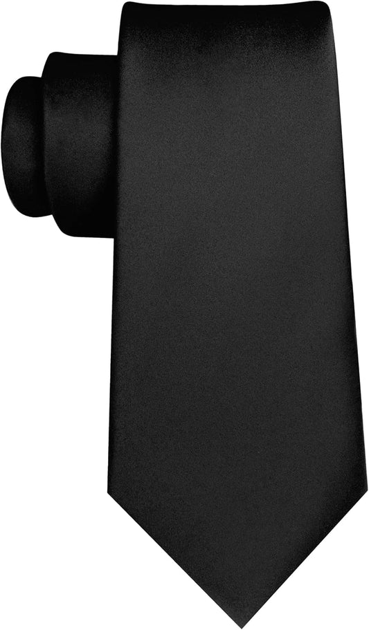 Solid Color Polyester Tie Necktie for Men (8Cm)