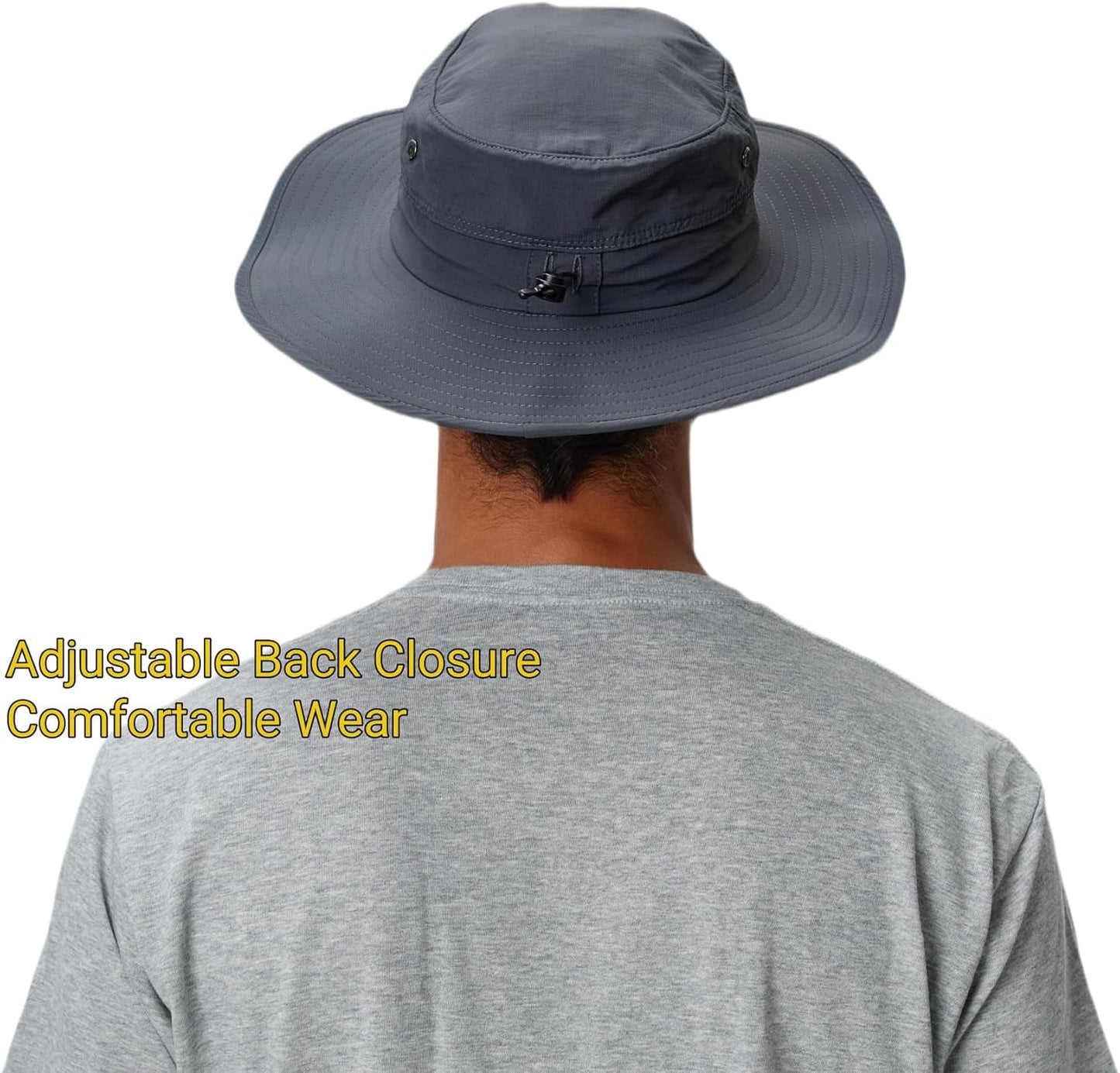 UPF50+ Mens Sun Hat Wide Brim Fishing Hat Sun Protection Hat for Mens Womens Bucket Hat for Beach Gardening Golf
