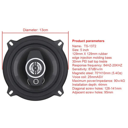 2Pcs 6 Inch 500W / 5 Inch 350W / 4 Inch 250W Dual-Cone Car Coaxial Loudspeaker Auto Audio Music Stereo Hifi Speakers