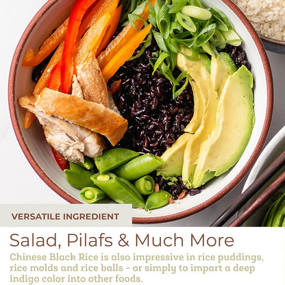 | Medium-Grain Chinese Black Rice | Organic, Healthy, Gluten-Free Grains | 1 Lb | Chef-Inspired Ingredients
