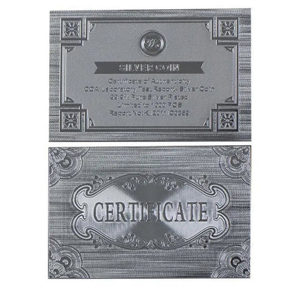 Art Craft Silver Foil Plated Melaniya Model round Coin with Souvenir Gift