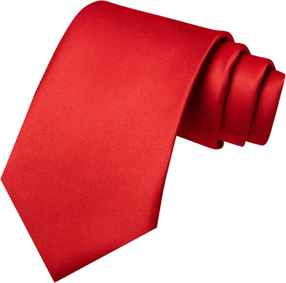 Solid Color Tie Mens Necktie for Business and Wedding