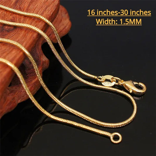 Women's Fashion Snake Bone Necklace Pendant Accessories Collarbone Chain Necklace Jewelry 16-inch-30 Inches