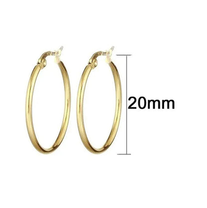 【 Hoop Earrings】 Pendant Women'S Fashion Silver Plated Earrings Stainless Steel Gold Color Jewelry
