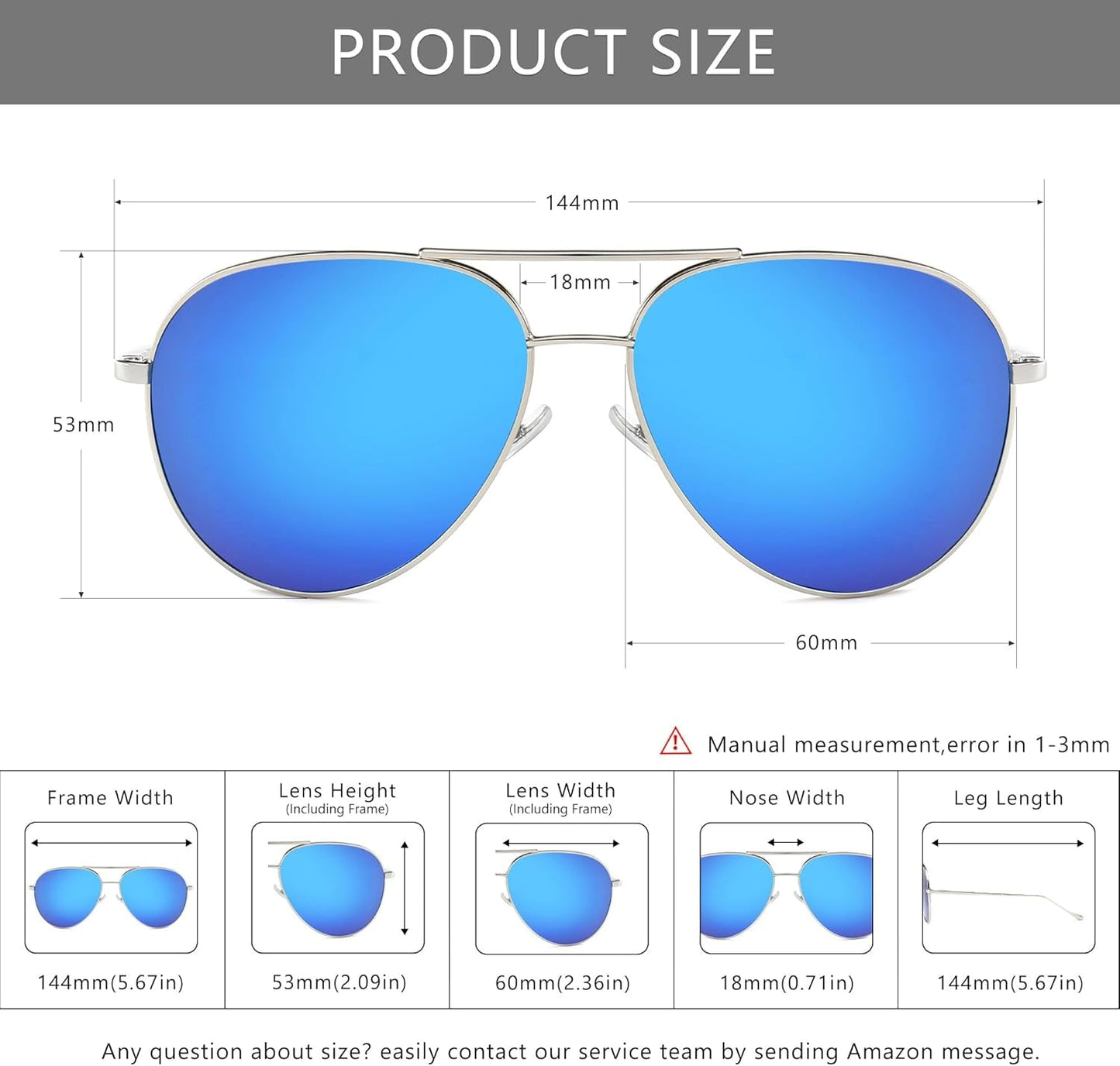 Women'S Lightweight Oversized Aviator Sunglasses - Mirrored Polarized Lens