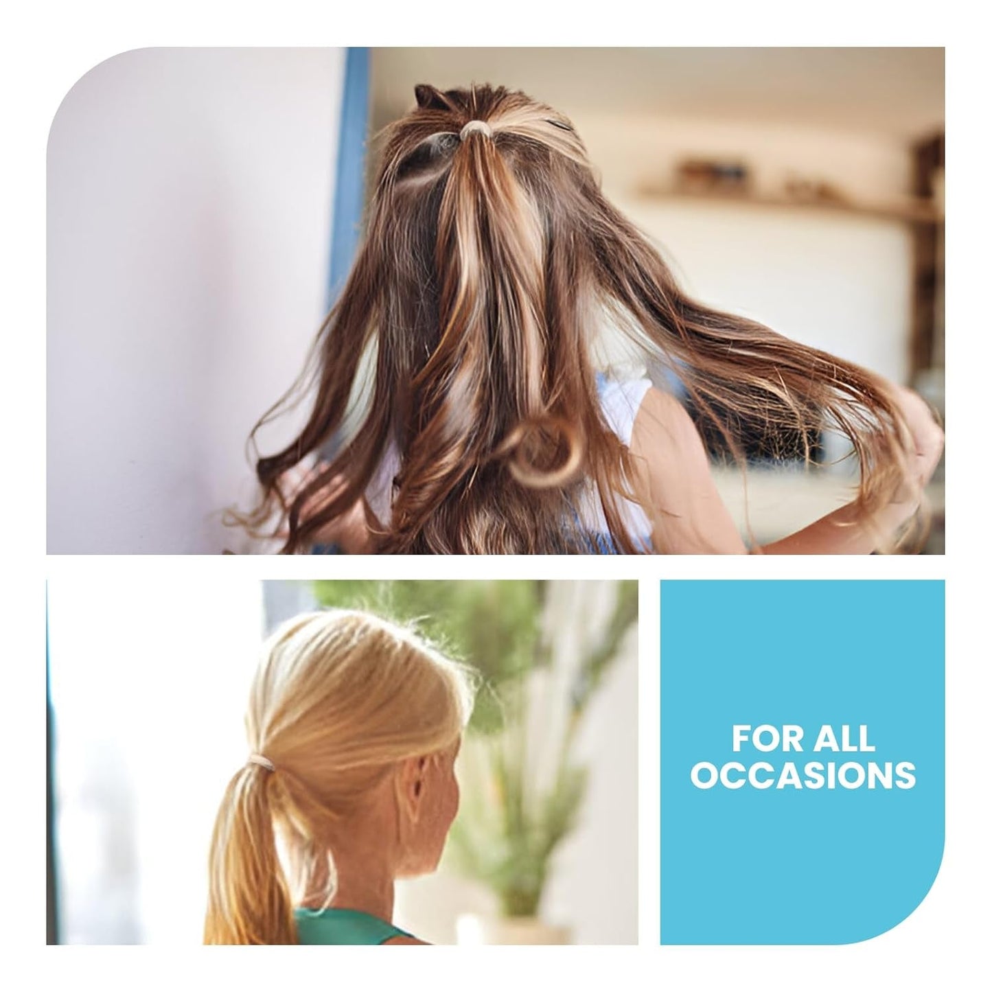 Soft Large Seamless Hair Ties, Gentle Stretch Nylon Ponytail Holder Bands for Thick Heavy Curly Hair, No Slip No Damage Scrunchies Headbands 100 Pcs (Light Blonde)