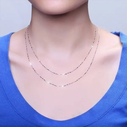 7PCS Mix 18K Gold 925 Sterling Silver Men's Link Necklace Women's Chain Jewelry Link Necklace Set Chains+Lobster Clasps 925 Tag 1/3/5/7PCS