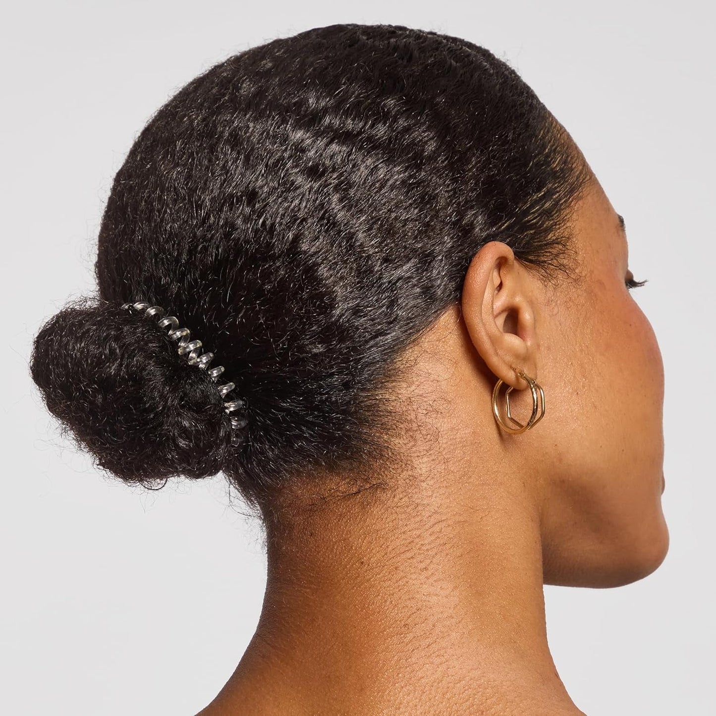 Spiral Hair Ties for Women - Creaseless and Dent-Free Coil Hair Ties | No Damage, Phone Cord Coils | Made of Flexible and Durable Plastic | 8Pcs (Clear/Transparent)