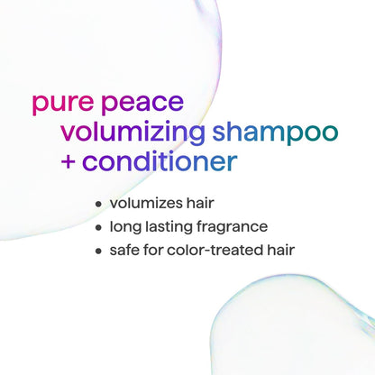 Volumizing Conditioner, Pure Peace with Rose, Peony, and Pink Sea Salt Scent Notes, Paraben and Sulfate Free, 13.5 Oz (Pack of 1)
