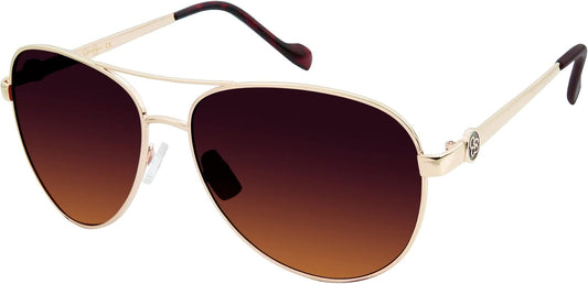 Women'S J5596 Classic Metal Aviator Pilot Sunglasses with UV400 Protection