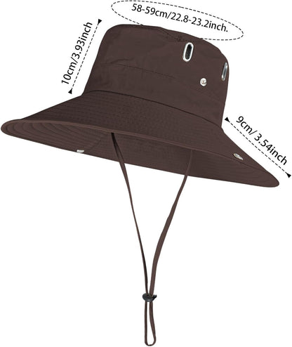 Sun Hats for Men Women Wide Brim Boonie Hat UPF 50+ Bucket Hats Hiking Fishing Outdoor Summer Safari UV Protection Hat