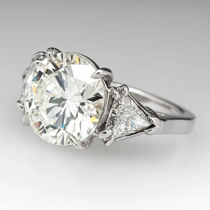 Women's Ring 925 Sterling Silver Natural 2.0ct Diamond Moissanite Round Cut Wedding Engagement Rings for Women Jewelry