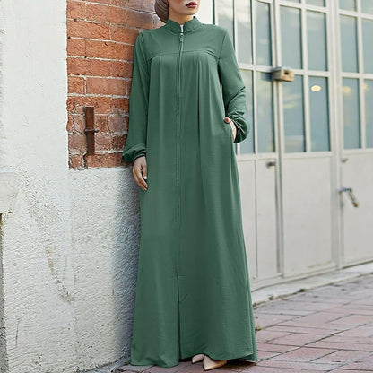 Women'S Chiffon Kaftan Abaya Dress Muslim Long Sleeve Self Tie Flowy Maxi Dress Abaya Casual Dress Dubai Outfits