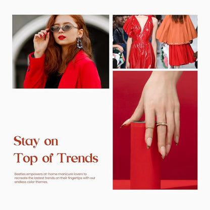 Beetles Red Gel Nail Polish Set, Caramel Collection Burgundy Red Brown Gel Nail Polish Kit 6 Colors Summer Gel Polish Nail Gel Soak off Nail Uv Lamp Manicure Gifts for Women Grils