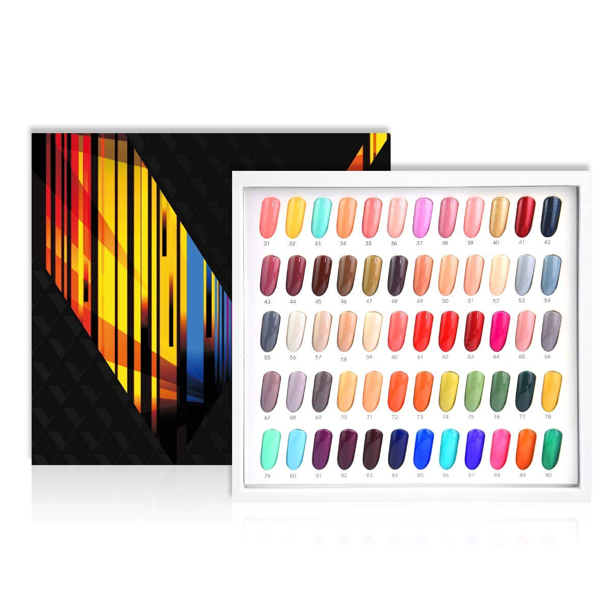 VENALISA VIP2 Set 60 Colors 7.5Ml Gel Nail Polish Kit with Base Top Matt Coat,Soak off UV LED Nail Gel Polish with Colors Card Nail Art Starter Manicure Salon