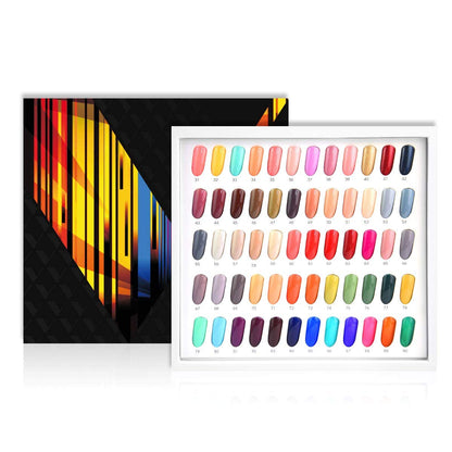VENALISA VIP2 Set 60 Colors 7.5Ml Gel Nail Polish Kit with Base Top Matt Coat,Soak off UV LED Nail Gel Polish with Colors Card Nail Art Starter Manicure Salon