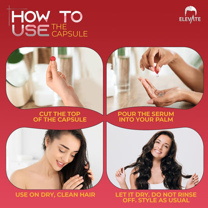 Hair Treatment Serum Oil Capsules - Conditioning Repair & Moisturizing Formula with Argan Jojoba Oils Vitamins a C E Pro Vitamin B5 Healthier Smooth Silky Thicker for Softness (1 Bottle)