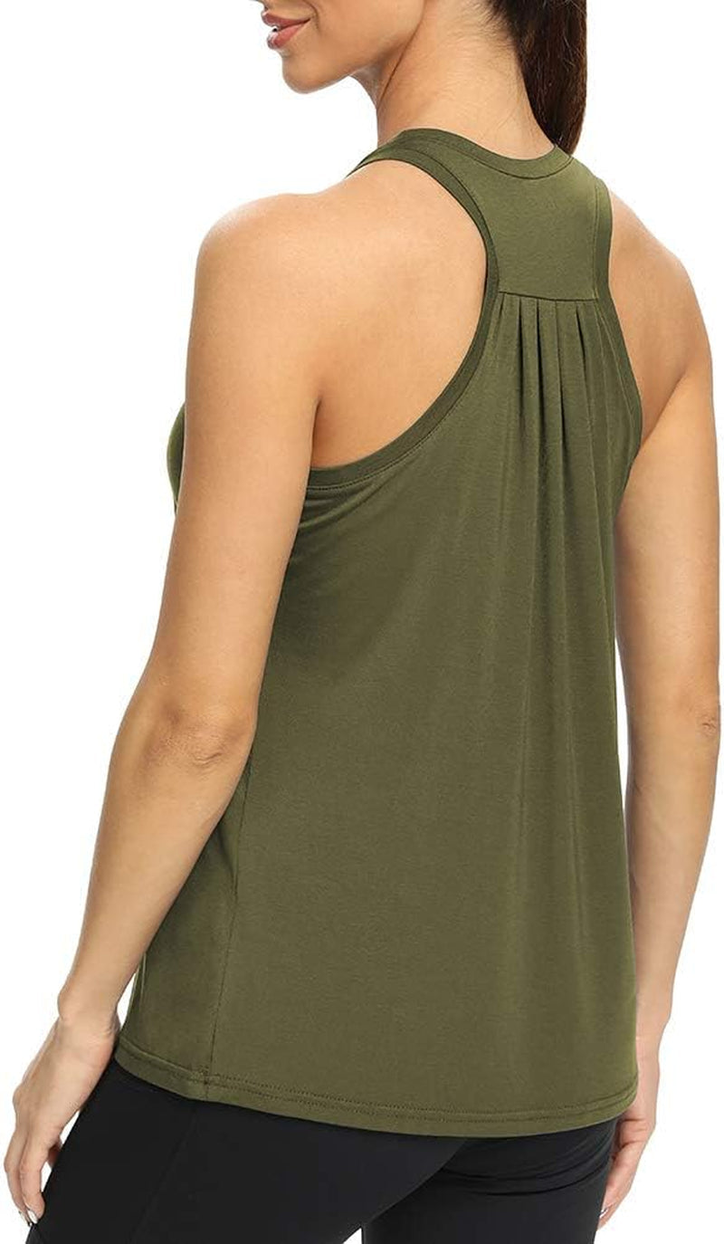 Workout Tank Tops for Women Loose Fit Racerback Yoga Running Dance Shirts