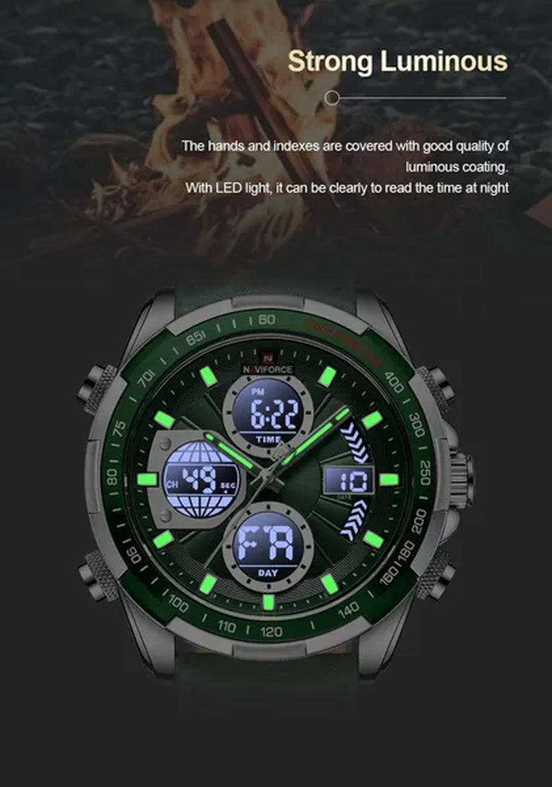 Fashion Military Watches for Men Luxury Original Sports Chronograph Watch Waterproof Quartz Clock Digital WristWatch