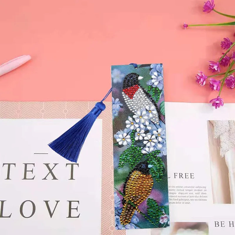 20 Types New Diy Leather Book Marks Special Shaped Diamond Painting Tassel Bookmarks Crafts 5D Exquisite Diamond Bookmark Learning Gifts