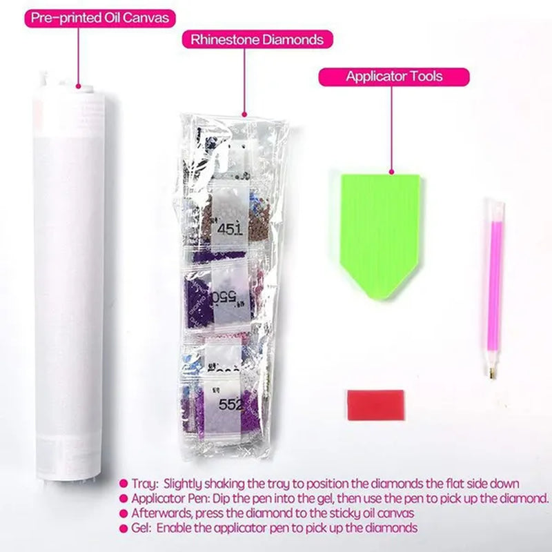 Diamond Painting Kits for Adults, DIY Full Round Drill Diamond Art  Diamond Painting By Numbers Kits Arts and Crafts for Home Wall Decor