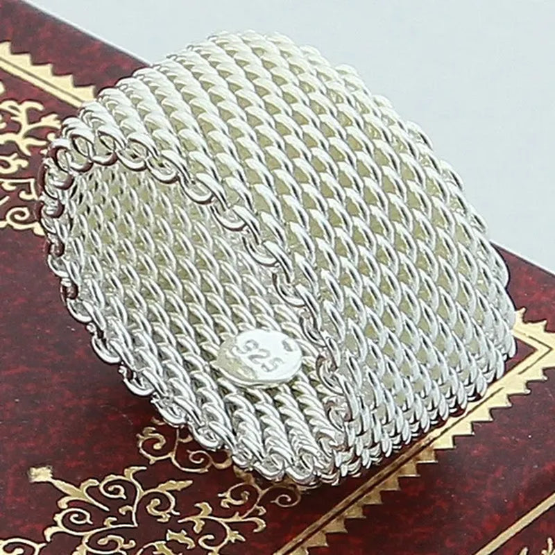 Wholesale Price Round Silver Rings 925 Sterling Silver Rings Size 6 7 8 9 For Women Men Jewelry Best Gift wholesale