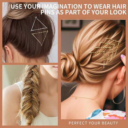 Bobby Pins, 250 Pcs 2Inch Bobby Pins Bulk for Women Girls, Silver, Black, Blonde, Brown - Secure Hold, Hair Pins with Storage Box, All Hair Types