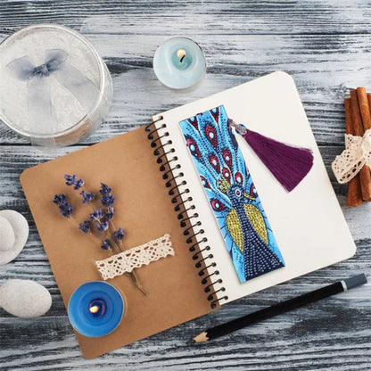20 Types New Diy Leather Book Marks Special Shaped Diamond Painting Tassel Bookmarks Crafts 5D Exquisite Diamond Bookmark Learning Gifts