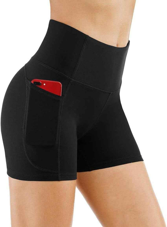 Women'S High Waist Workout Shorts Breathable Dolphin Split Elastic Lounge Yoga Shorts