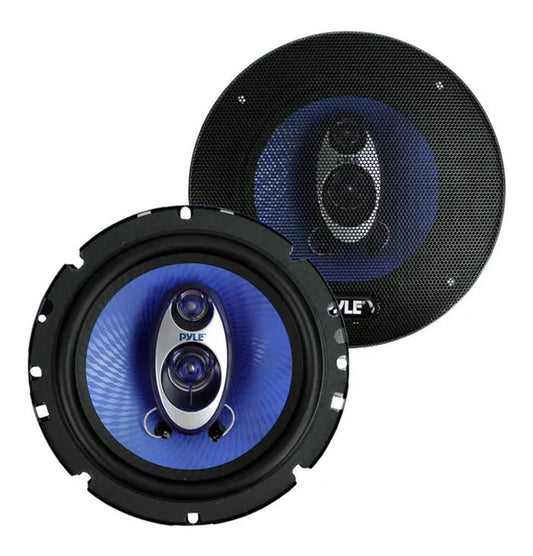 Pyle PL63BL 6.5" 360 Watts 3-Way Car Audio Coaxial Speakers PAIR Blue